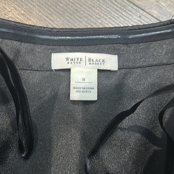 White House Black Market Ruffle Strapless Dress Size 8 - Picture 4 of 7